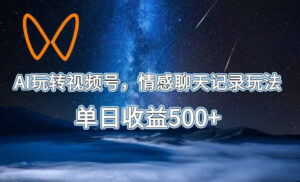 AI玩转视频号，情感聊天记录玩法，单日收益500+【揭秘】-宝藏屋创业网