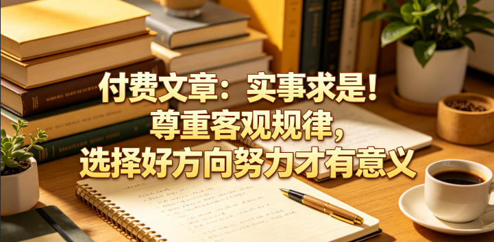 付费文章：实事求是！尊重客观规律，选择好方向努力才有意义-宝藏屋创业网