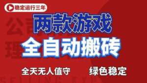 海外游戏全自动搬砖,日入1k+,全天无人值守,绿色稳定!【揭秘】-宝藏屋创业网