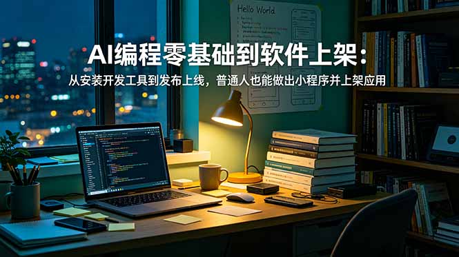 AI编程零基础到软件上架：从安装开发工具到发布上线，普通人也能做出小程序并上架应用商店-宝藏屋创业网