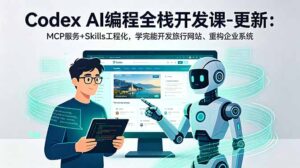Codex AI编程全栈开发课-更新:MCP服务+Skills工程化,学完能开发旅行网站、重构企业系统-宝藏屋创业网