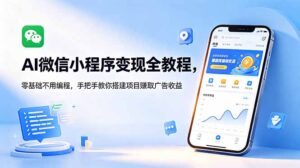 AI微信小程序变现全教程,零基础不用编程,手把手教你搭建项目赚取广告收益-宝藏屋创业网