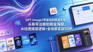 GPT-Image2零基础到精通实操:从账号注册到商业海报,AI出图底层逻辑+全场景实战SOP-宝藏屋创业网