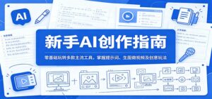 新手AI创作指南:零基础玩转多款主流工具,掌握提示词、生图做视频及创意玩法-宝藏屋创业网