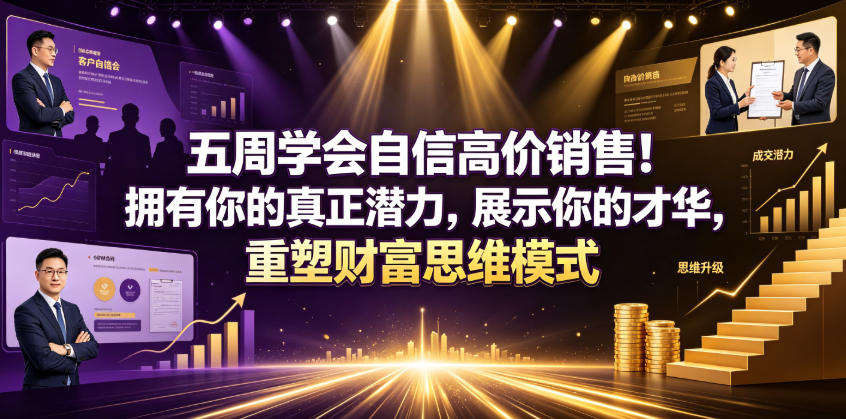 五周学会自信高价销售！拥有你的真正潜力，展示你的才华，重塑财富思维模式【原创双语字幕】-宝藏屋创业网