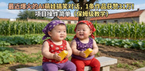 最近爆火的AI萌娃搞笑对话，1条作品获赞31W，项目操作简单(保姆级教学)-宝藏屋创业网