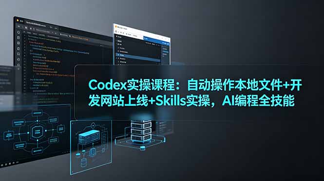 Codex实操课程：自动操作本地文件+开发网站上线+Skills实操，AI编程全技能-宝藏屋创业网