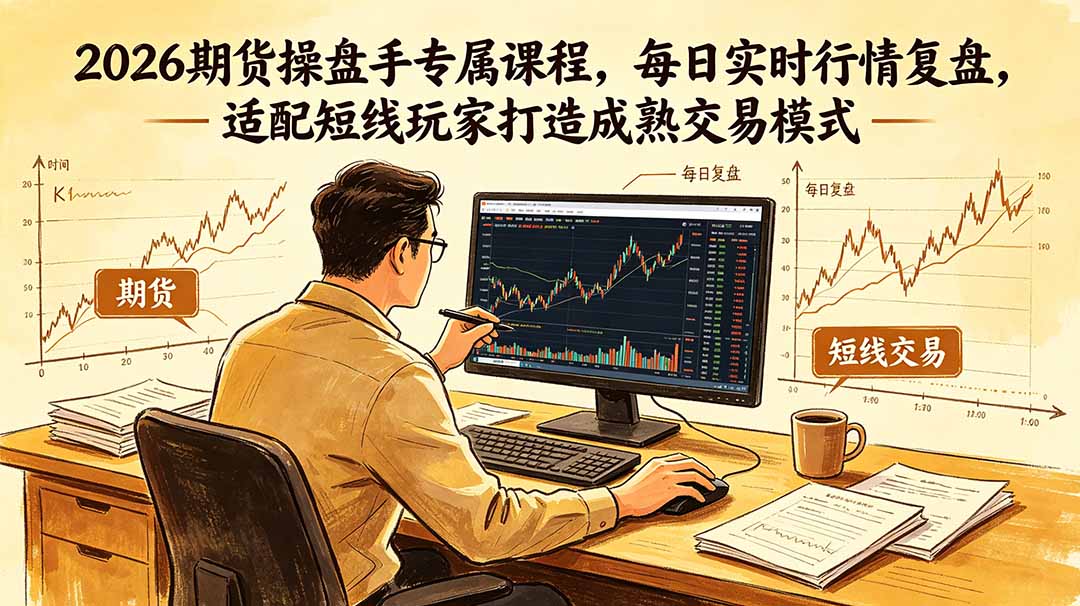 2026期货操盘手专属课程-更新6月，每日实时行情复盘，适配短线玩家打造成熟交易模式-宝藏屋创业网