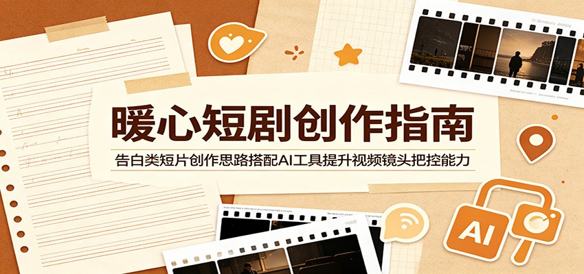 暖心短剧创作指南：告白类短片创作思路搭配AI工具提升视频镜头把控能力-宝藏屋创业网