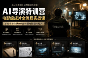 AI导演特训营,电影级成片全流程实战课,手把手带你从0产出一部电影级AI短片-宝藏屋创业网