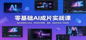 零基础AI成片实战课：图生视频核心技法，轻松制作跳舞、漫剧、短剧多款热门短视频-宝藏屋创业网
