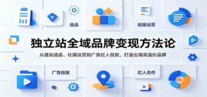 独立站全域品牌变现方法论:从建站选品、社媒运营到广告红人投放,打造出海高溢价品牌-宝藏屋创业网