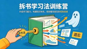 拆书学习法训练营,升级学习能力,构建知识体系,,告别看完就忘的低效阅读-宝藏屋创业网