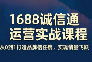 看山老师·阿里巴巴1688诚信通运营课程-宝藏屋创业网