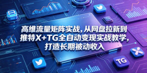 高维流量矩阵实战,从网盘拉新到推特X+TG全自动变现实战教学,打造长期被动收入-宝藏屋创业网