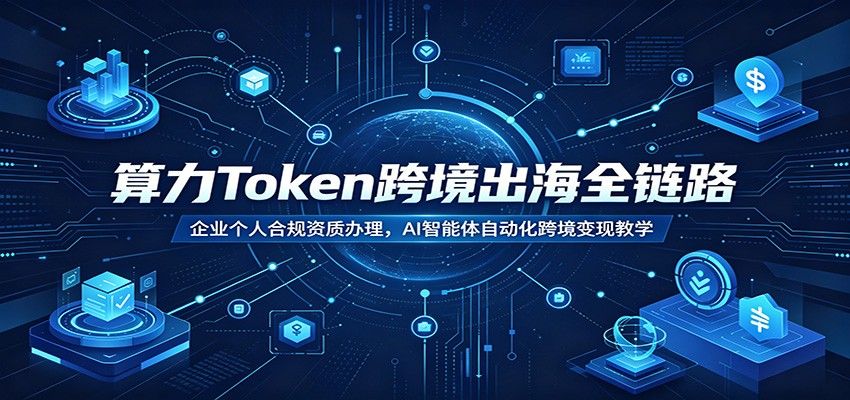 算力Token跨境出海全链路：企业个人合规资质办理，AI智能体自动化跨境变现教学-宝藏屋创业网
