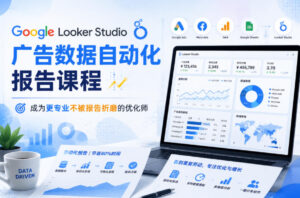 Google Looker Studio广告数据自动化报告课程，成为更专业不被报告折磨的优化师-宝藏屋创业网