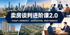 卖房谈判进阶课2.0|专业地产人亲授博弈技巧,全程掌控谈判节奏,轻松拿下理想成交价-宝藏屋创业网