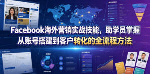 Facebook海外营销实战技能，助学员掌握从账号搭建到客户转化的全流程方法-宝藏屋创业网