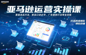 亚马逊运营实操课，覆盖选品方法、新品口诀必学、广告最新打法等全流程，打造跨境爆款店铺（更新6月）-宝藏屋创业网