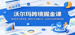 沃尔玛跨境掘金课:跳出原有运营思维,解锁平台流量玩法,低成本开拓跨境新营收-宝藏屋创业网