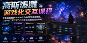 高斯泼溅与游戏化交互课程，将高斯泼溅技术与传统的节点式逻辑深度结合，打造一套“游戏化”的沉浸式场景的交互系统-宝藏屋创业网