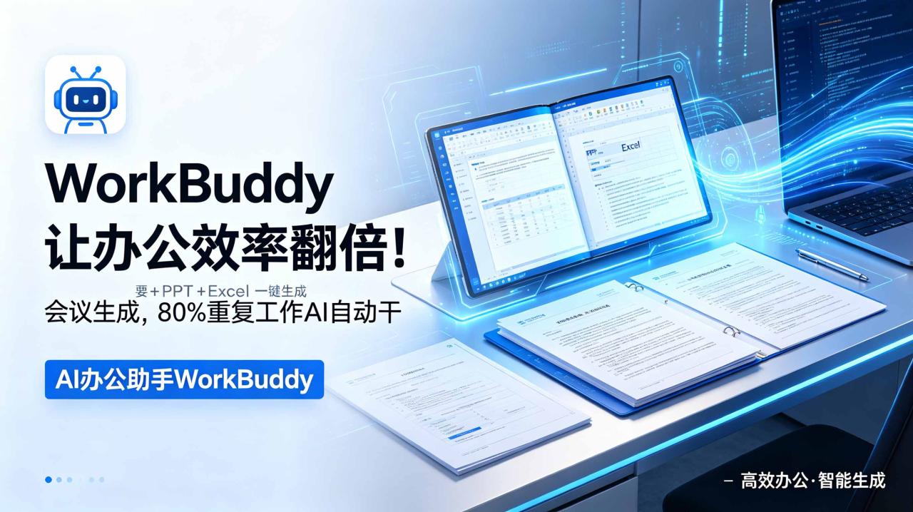 WorkBuddy让办公效率翻倍！会议纪要+PPT+Excel一键生成，80%重复工作AI自动干-宝藏屋创业网