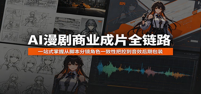 AI漫剧商业成片全链路：一站式掌握从脚本分镜角色一致性把控到音效后期包装-宝藏屋创业网
