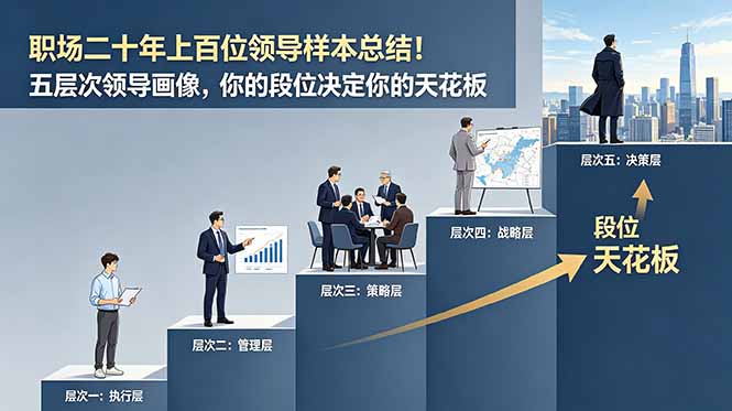付费文章：职场二十年上百位领导样本总结！五层次领导画像，你的段位决定你的天花板-宝藏屋创业网