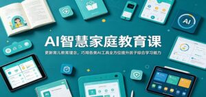 AI智慧家庭教育课:更新育儿教育理念,巧用各类AI工具全方位提升孩子综合学习能力-宝藏屋创业网
