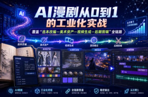 AI漫剧从0到1的工业化实战，覆盖“选本改编—美术资产—视频生成—后期剪辑”全链路（更新6月）-宝藏屋创业网