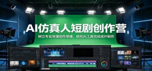 AI仿真人短剧创作营：树立专业导演创作思维，依托AI工具完成成片制作-宝藏屋创业网