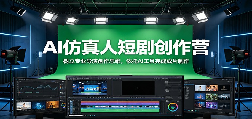AI仿真人短剧创作营：树立专业导演创作思维，依托AI工具完成成片制作-宝藏屋创业网