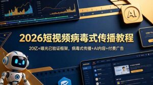2026短视频病毒式传播教程:20亿+曝光已验证框架,病毒式传播+AI内容+付费广告-宝藏屋创业网