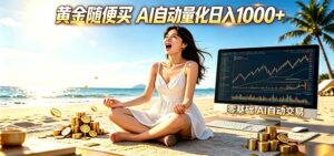 黄金随便买？AI自动外汇量化交易 在家当皇帝 日入1000+-宝藏屋创业网