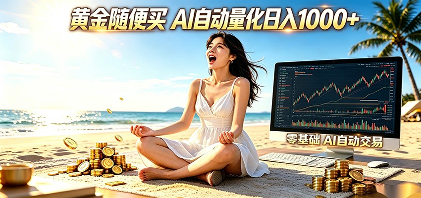 黄金随便买？AI自动外汇量化交易 在家当皇帝 日入1000+-宝藏屋创业网