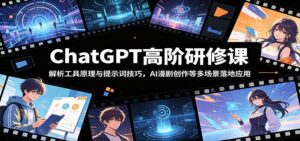 ChatGPT高阶研修课:解析工具原理与提示词技巧,AI漫剧创作等多场景落地应用-宝藏屋创业网