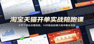 淘宝天猫开单实战陪跑课:无界万相台全套投放,14天新品起爆大促冲量全流程-宝藏屋创业网