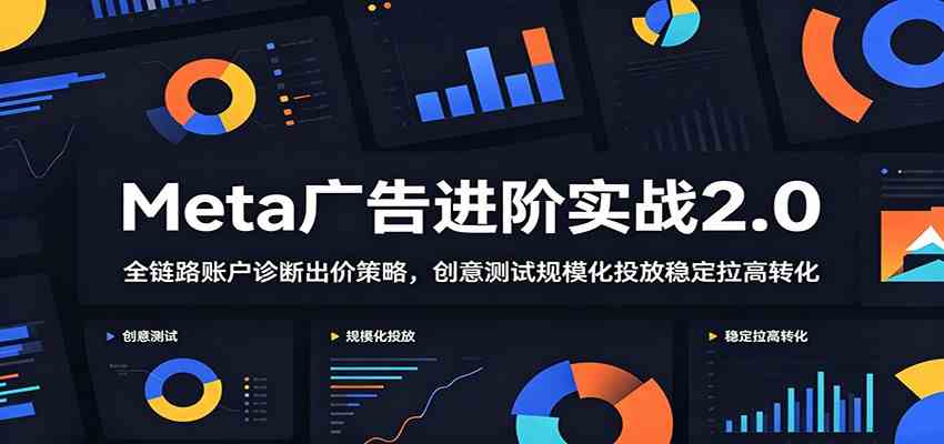 Meta广告进阶实战2.0：全链路账户诊断出价策略，创意测试规模化投放稳定拉高转化-宝藏屋创业网