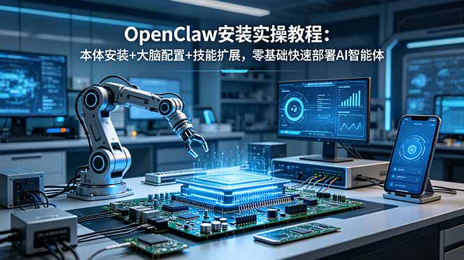 OpenClaw安装实操教程：本体安装+大脑配置+技能扩展，零基础快速部署AI智能体-宝藏屋创业网