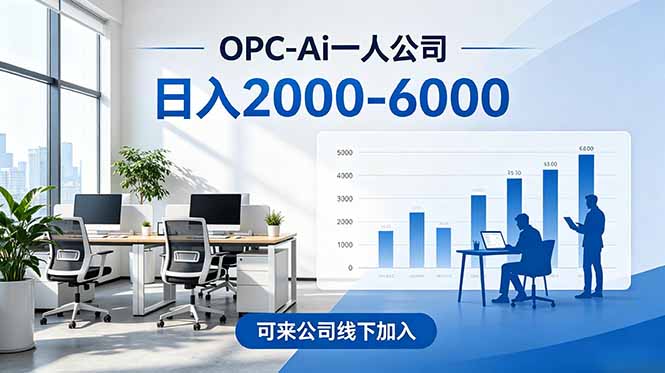 2026创业新风口—OPC一人公司模式震撼首发！日收益2000-6000+，项目绿色长久，安全稳健，合…-宝藏屋创业网