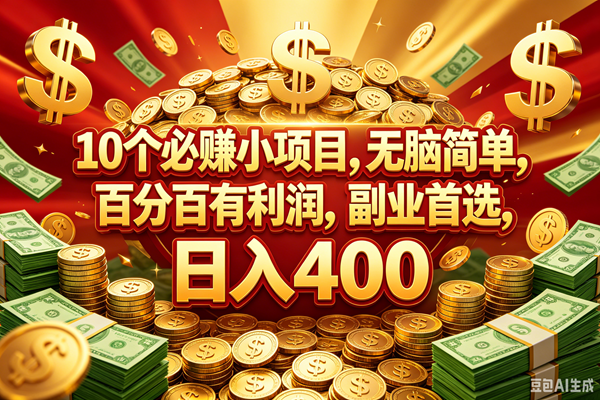 （18793期）10个必赚的小项目，百分百赚元子，无脑简单，副业首选，日入400+-宝藏屋创业网