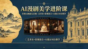 告别AI画面无灵魂!AI漫剧美学进阶课-更新,艺术史+影视语言+AI提示词全教学-宝藏屋创业网