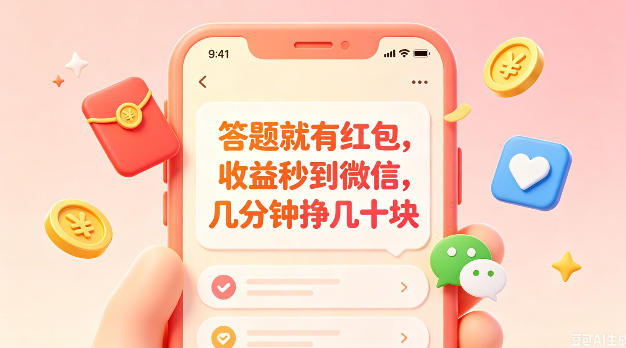 答题就有红包，收益秒到微信，几分钟挣几十块，学生党上班族宝妈都可以玩【揭秘】-宝藏屋创业网