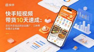 快手短视频带货10天速成：定位开店选品到全站推广，三种带货模式全拆解-宝藏屋创业网