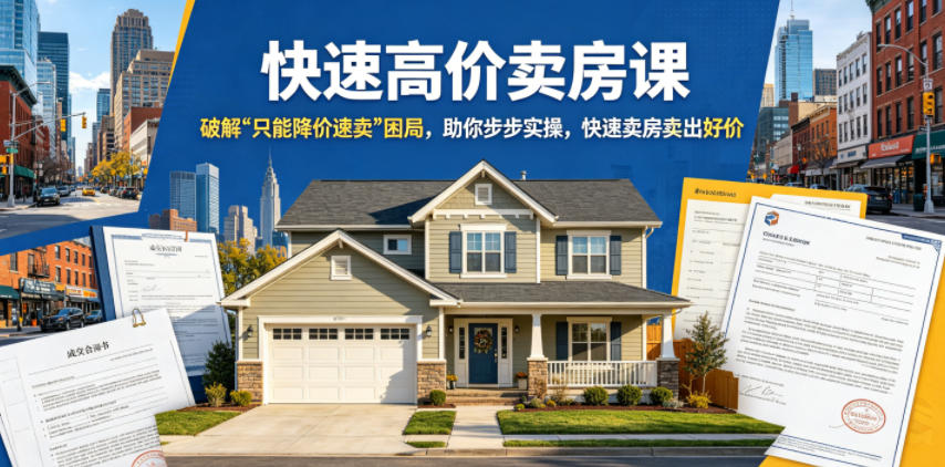 快速高价卖房课，破解“只能降价速卖”困局，助你步步实操，快速卖房卖出好价(更新2026)-宝藏屋创业网