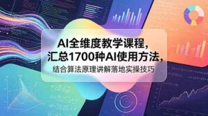 AI全维度教学课程，汇总1700种AI使用方法，结合算法原理讲解落地实操技巧-宝藏屋创业网