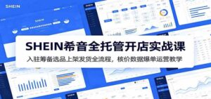 SHEIN希音全托管开店实战课：入驻筹备选品上架发货全流程，核价数据爆单运营教学-宝藏屋创业网