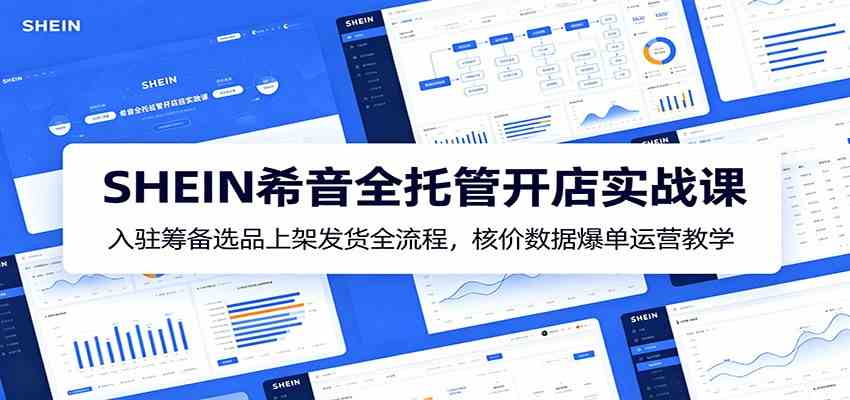 SHEIN希音全托管开店实战课：入驻筹备选品上架发货全流程，核价数据爆单运营教学-宝藏屋创业网