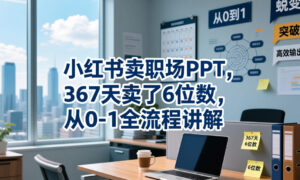 小红书卖职场PPT,367天卖了6位数,从0-1全流程讲解-宝藏屋创业网